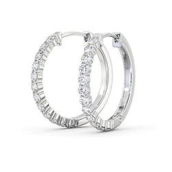 4 Carat Natural Earth Mined Diamond Hoop Earrings