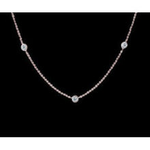 4 Carats Yard Diamonds Necklace Pendant Rose Gold Yards Of Diamonds