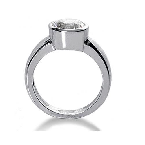 4.02 Carat Diamond Solitaire Ring White Gold 14K