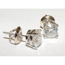 4.02 Ct H Vs1 Diamonds Beautiful Stud Earrings Platinum