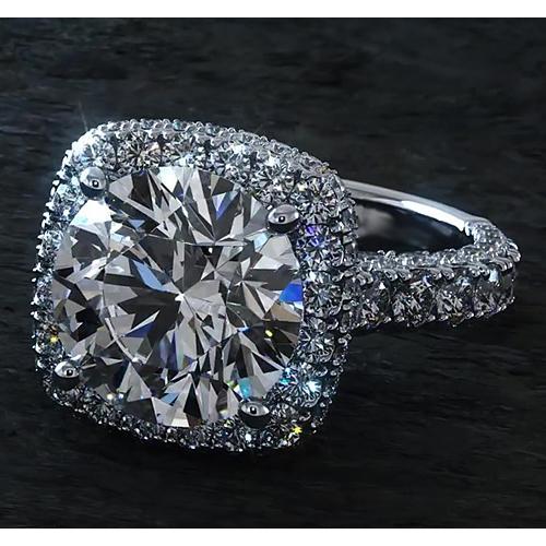 4.50 Carats Halo Diamond Ring