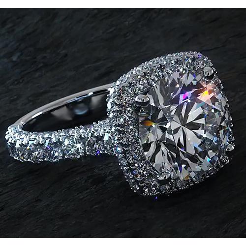 4.50 Carats Halo Diamond Ring