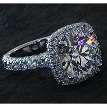 4.50 Carats Halo Diamond Ring