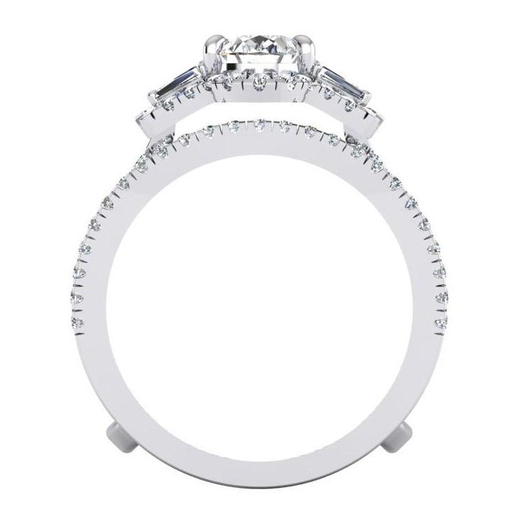 4.50 Carats Oval Cut Diamond Anniversary Ring Split Shank