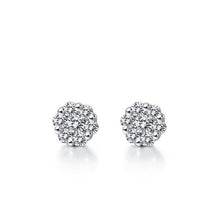 4.50 Ct Gorgeous Studs Earrings Halo Brilliant Cut Diamonds Gold White