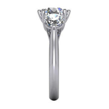 4.51 Carats Round 3 Stone Diamond Engagement Ring Trellis Style