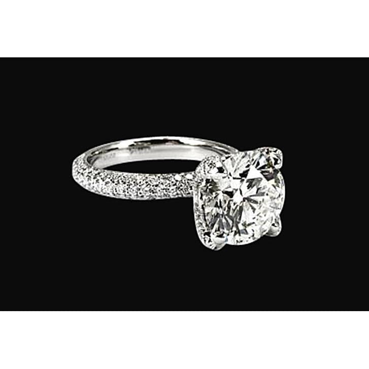 4.51 Ct Sparkling White Gold Engagement Diamond Ring