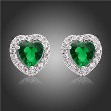 4.70 Ct Green Emerald And Diamond Stud Halo Earring
