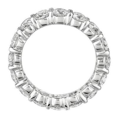 4.80 Carats Round Diamond Eternity Band White Gold 14K
