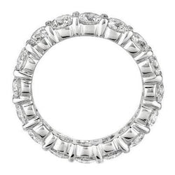 4.80 Carats Round Natural Earth Mined Diamond Eternity Band White Gold 14K