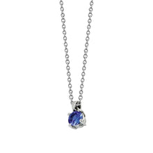 5 Carat Solitaire Tanzanite Pendant Necklace With Chain White Gold