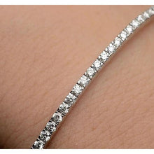5 Carat Diamond Bracelet Prong Set White Gold 14K Jewelry