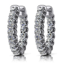 6.80 Carats G Vvs1 Natural Diamonds Women Hoop Earrings Gold White 14K