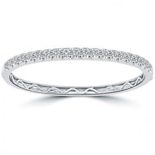 7 Ct Round Diamond Bangle White Gold Jewelry
