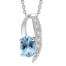 8.50 Ct Prong Set Aquamarine And Diamonds Pendant White Gold 14K