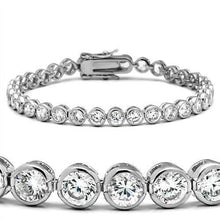 9.60 Carats Round Cut Diamonds Bezel Setting Bracelet White Gold