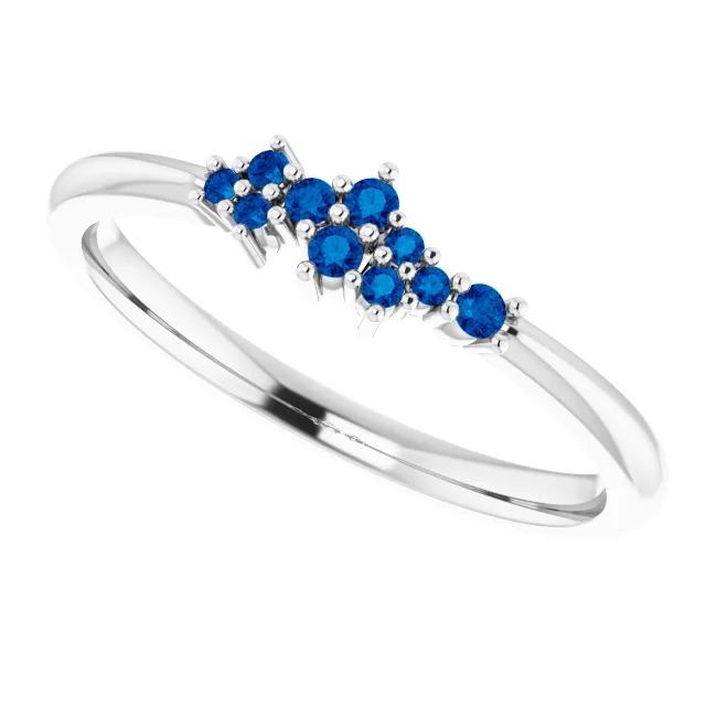 Anniversary Band 1.40 Carats Ceylon Blue Sapphire Women Jewelry