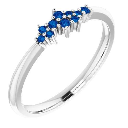 Anniversary Band 1.40 Carats Ceylon Blue Sapphire Women Jewelry
