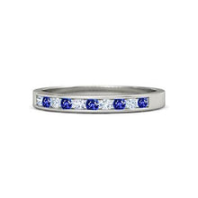 Anniversary Diamond Band 1 Carat Ceylon Sapphire Jewelry