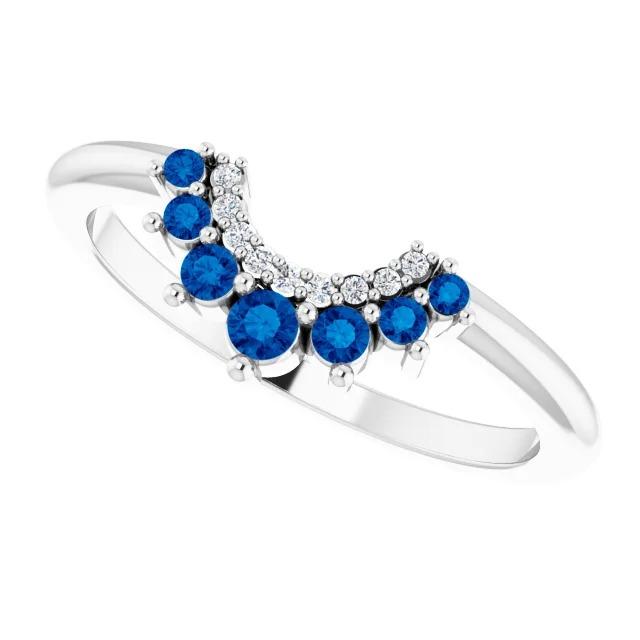 Anniversary Ring Diamond Round Sapphire Jewelry 3.30 Carats