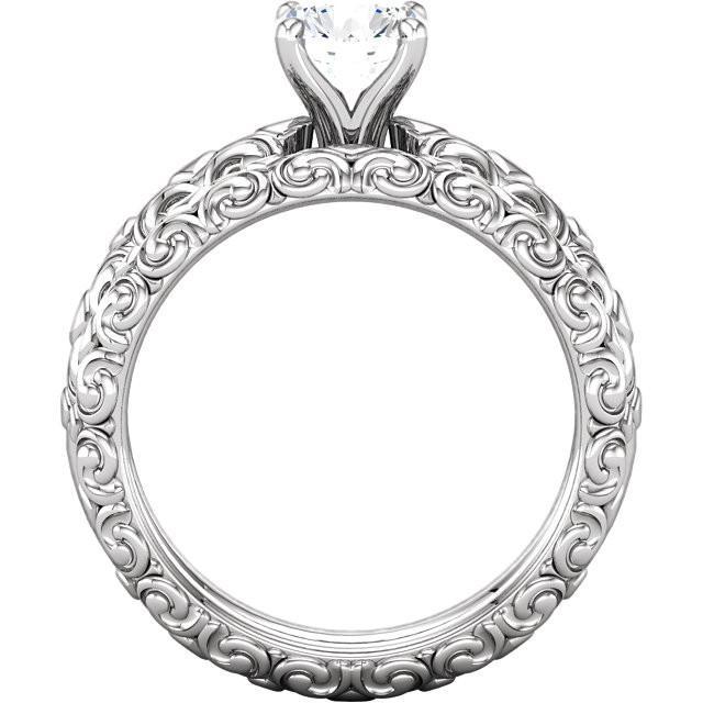 Antique Style Solitaire Engagement Ring 1.50 Carats