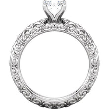 Antique Style Solitaire Engagement Ring 1.50 Carats