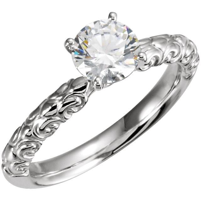 Antique Style Solitaire Engagement Ring 1.50 Carats