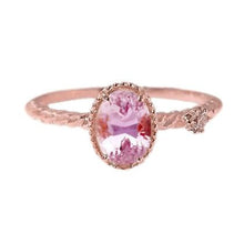 Beautiful Oval Pink Kunzite & Diamond Wedding Ring 13.15 Ct Rose Gold