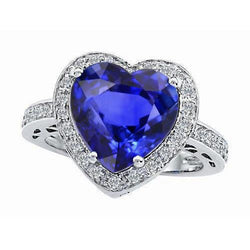 Beautiful Sapphire Natural Earth Mined Diamond Ring Gold Wedding Jewellery 2.50 Carats