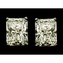 Big 5 Carat Radiant Cut Diamond Stud Earrings New