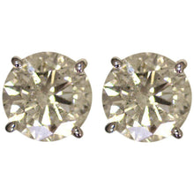Big 6 Carat Diamonds Stud Earrings White Gold New