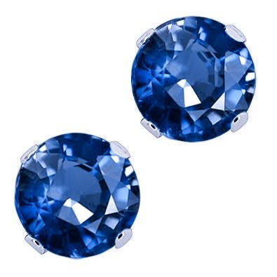 Blue Sapphire Studs 2.30 Carats Ceylon