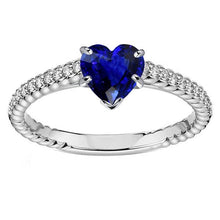 Ceylon Sapphire Solitaire Ring & Pave Set Diamond Accents 2.50 Carats