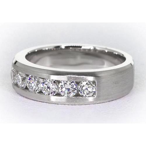 Channel Set Diamond Band Men's Jewelry Ring 1.80 Carats