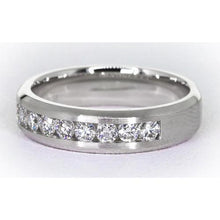 Channel Set Wedding Band Round Diamond 1.35 Carats Jewelry