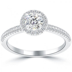 Classic Engagement Ring 1.66 Ct. Natural Round Diamond White Gold 14K