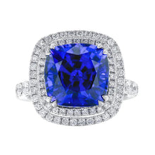 Cushion Cut Sapphire Engagement Ring
