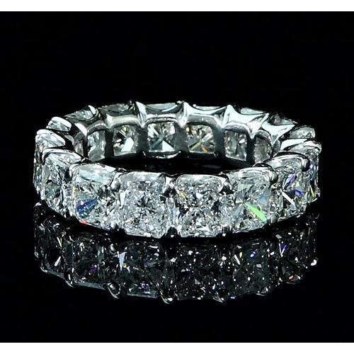 Cushion Diamond Eternity Band 7.50 Carats White Gold 14K