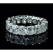 Cushion Diamond Eternity Band 7.50 Carats White Gold 14K