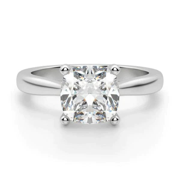 Cushion Diamond Solitaire Ring