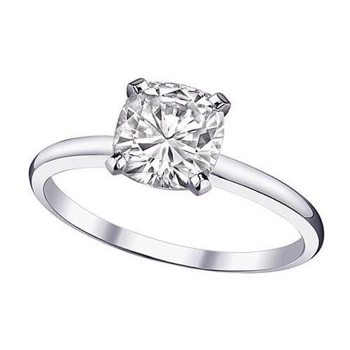 Cushion Diamond Solitaire Ring