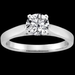 Diamond 1.51 Carats Solitaire Ring White Gold New