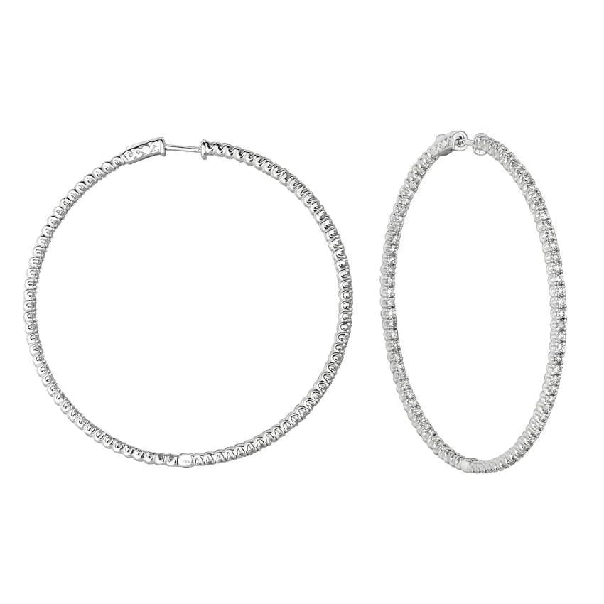 Diamond Big Hoop Earrings