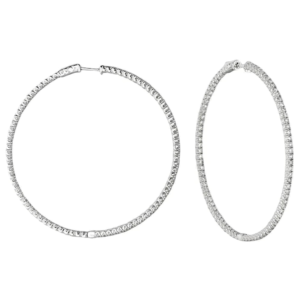 Diamond Big Hoop Earrings