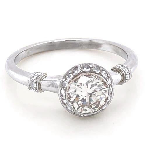 Diamond Engagement Ring 1.50 Carats Antique Style
