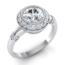 Diamond Engagement Ring 1.50 Carats Antique Style