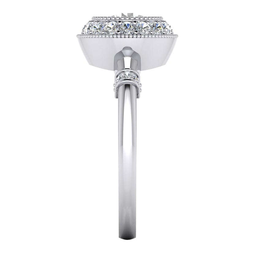 Diamond Engagement Ring 1.50 Carats Antique Style