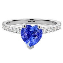 Diamond Engagement Srilanka Sapphire Ring Scallop Set Accents 3 Carats