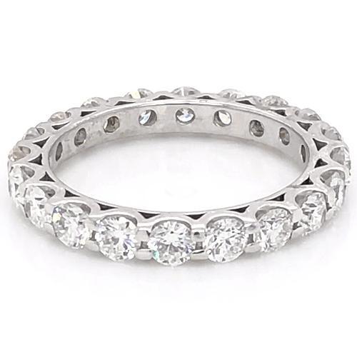 Diamond Eternity Wedding Band 3 Carats U Scallop Set Women Jewelry