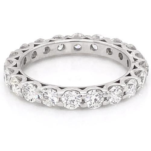 Diamond Eternity Wedding Band 3 Carats U Scallop Set Women Jewelry